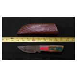 Drop Point Knife With Sheath