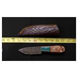 Drop Point Knife With Sheath