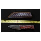 Drop Point Knife With Sheath