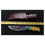 Straight Back Knife With Sheath