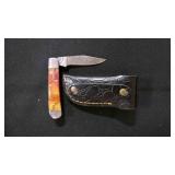 Folding Pocket Knife With Sheath