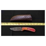 Drop Point Knife With Sheath