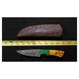 Straight Back Knife With Sheath