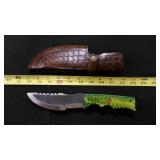 Straight Back Knife With Sheath