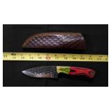 Drop Point Knife With Sheath