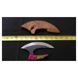 Ulu-Knife With Leather Sheath