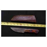 Straight Back Knife With Sheath