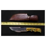 Stright Back Knife With Sheath