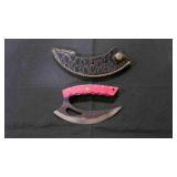 Ulu-Knife With Leather Sheath