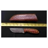 Straight Back Knife With Sheath