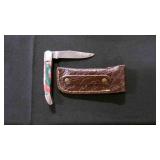 Folding Pocket Knife With Sheath