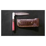 Folding Pocket Knife With Sheath