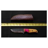 Drop Point Knife With Sheath