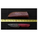 Drop Point Knife With Sheath