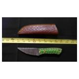 Straight Back Knife With Sheath