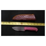 Drop Point Knife With Sheath