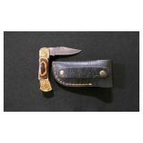 Folding Pocket Knife With Sheath