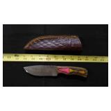 Drop Point Knife With Sheath