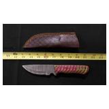 Drop Point Knife With Sheath