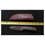 Spear Point Knife With Sheath