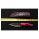 Drop Point Knife With Sheath