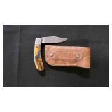 Folding Pocket Knife With Sheath