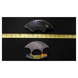 Ulu-Knife With Leather Sheath