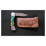 Folding Pocket Knife With Sheath