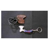 Miniature Axe Knife With Sheath & Keychain