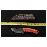 Gut Hook Knife With Sheath