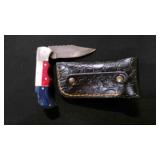 Folding Pocket Knife With Sheath
