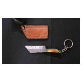Miniature Modified Knife With Sheath & Keychain