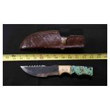 Straight Back Knife With Sheath