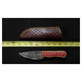 Drop Point Knife With Sheath