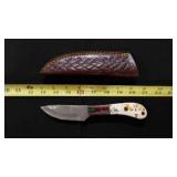 Drop Point Knife With Sheath