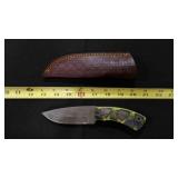 Drop Point Knife With Sheath