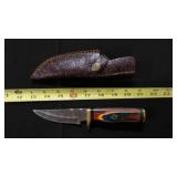 Straight Back Knife With Sheath