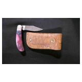 Folding Pocket Knife With Sheath