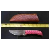 Straight Back Knife With Sheath