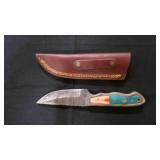 Straight Back Knife With Sheath