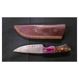 Drop Point Knife With Sheath