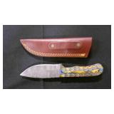 Drop Point Knife With Sheath