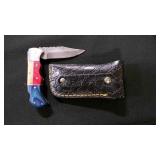 Folding Pocket Knife With Sheath