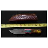 Drop Point Knife With Sheath