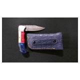 Folding Pocket Knife With Sheath