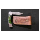 Folding Pocket Knife With Sheath