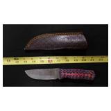 Straight Back Knife With Sheath