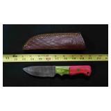 Drop Point Knife With Sheath