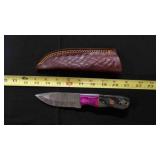 Drop Point Knife With Sheath