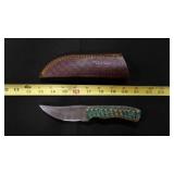 Trailing point Knife With Sheath